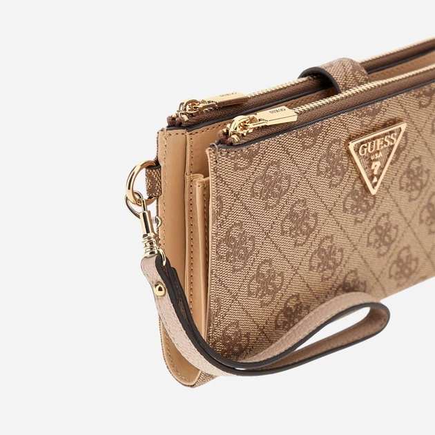 Portfel damski na karty Guess SWSG7459157-LTL Beżowy - obraz 3