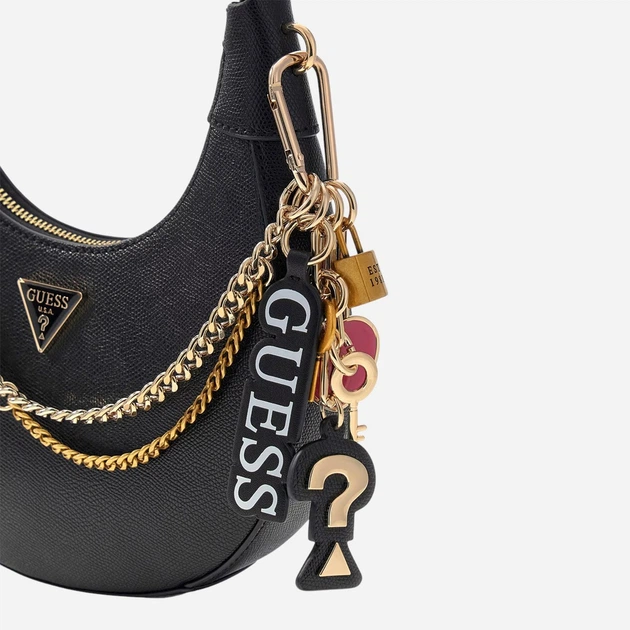 Torebka damska mała Guess HWBG9899180-BLA Czarna - obraz 4