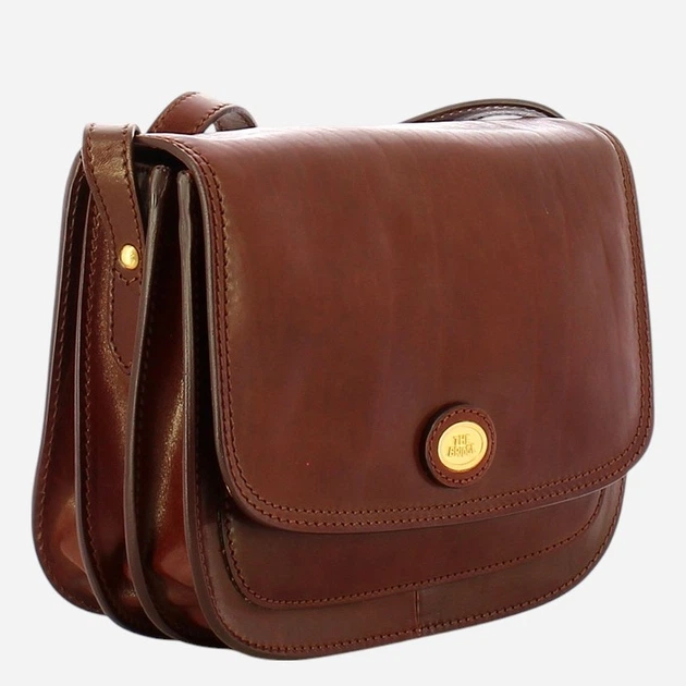 Сумка крос-боді через плече жіноча з натуральної шкіри середня The Bridge 04415201-14 Коричнева (800070166565) - зображення 3