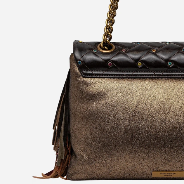 Torebka crossbody damska skórzana Kurt Geiger 5025339219-39 Brązowa - obraz 4