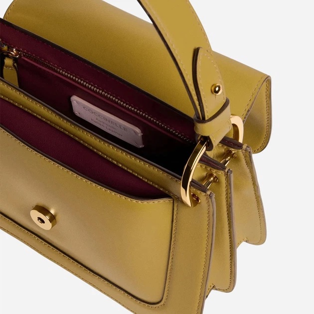 Torebka crossbody damska skórzana Coccinelle E1SSK180201-G43 Musztardowa - obraz 3
