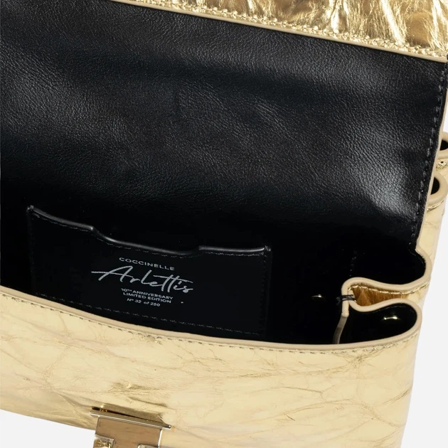Torebka crossbody damska skórzana Coccinelle E1U3F55B701-J00 Złota - obraz 3