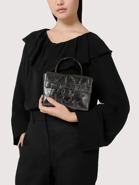 Torebka crossbody damska skórzana Coccinelle E1U3F55B701-Y48 Grafitowa - obraz 2