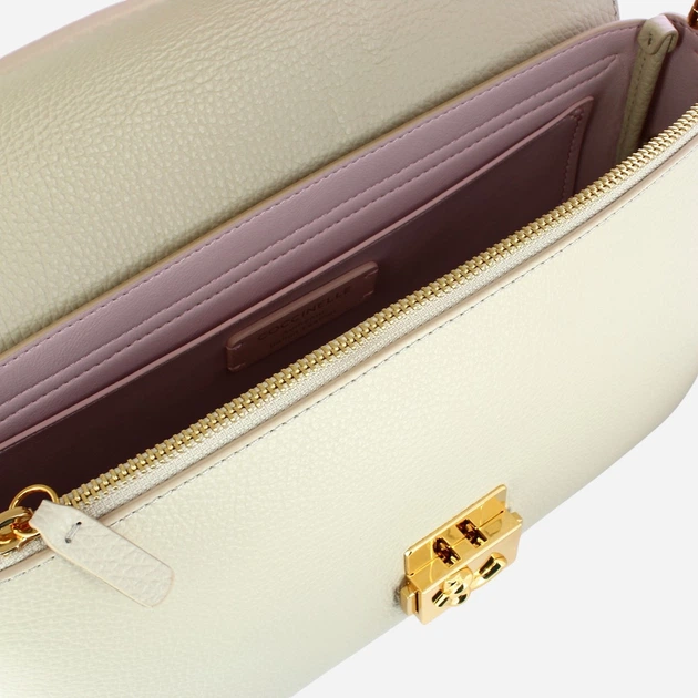 Сумка крос-боді через плече жіноча з натуральної шкіри середня Coccinelle E1U4K120101-N64 Бежева (800070354119) - зображення 5