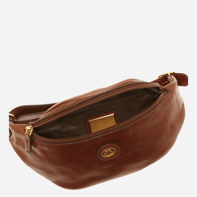Сумка на пояс бананка чоловіча з натуральної шкіри The Bridge 07350001-14 Коричнева (800070354033) - зображення 3