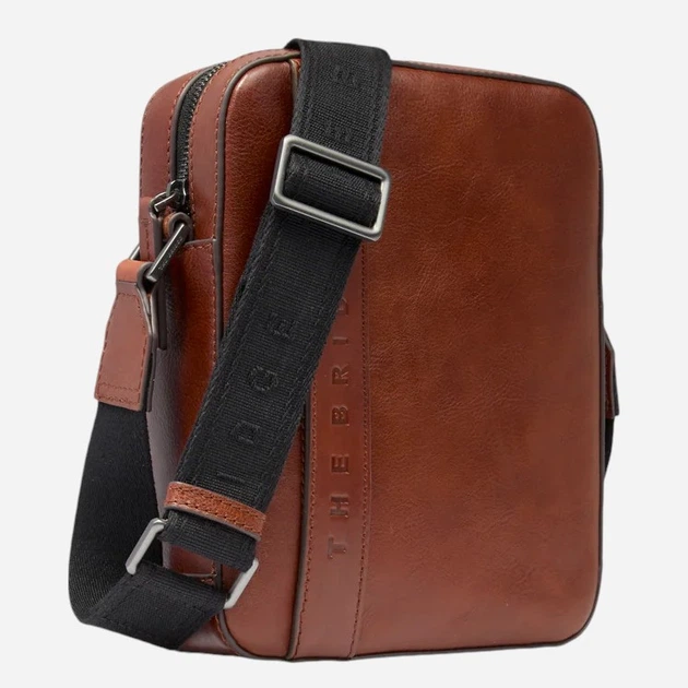 Torba listonoszka męska skórzana The Bridge 052815EX-1A Brązowa - obraz 3