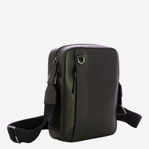 Torba listonoszka męska skórzana The Bridge 052815EX-7R Czarna - obraz 3