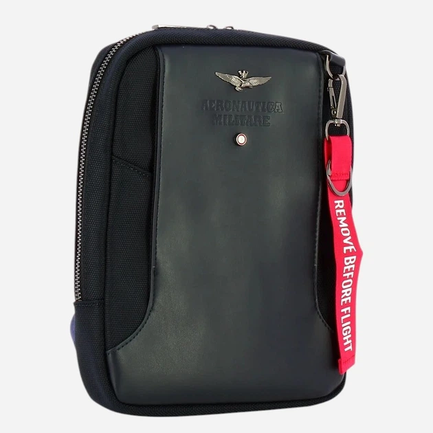 Torba listonoszka męska materiałowa Aeronautica Militare AM490-BL Granatowa - obraz 3