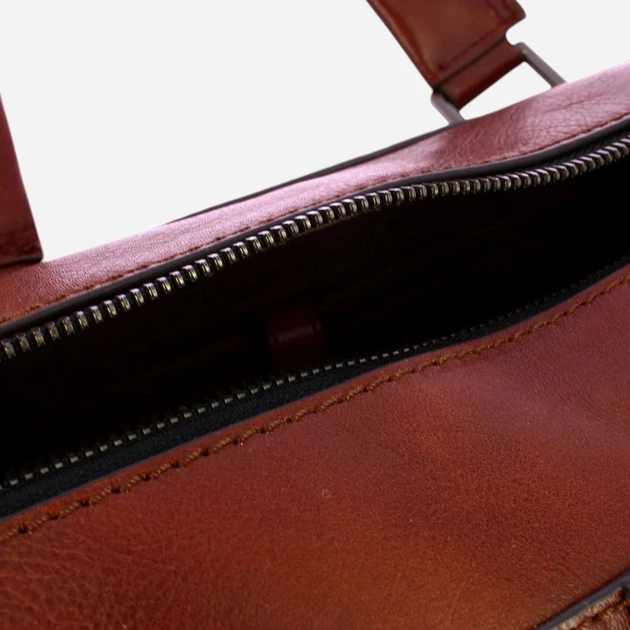 Torba aktówka męska skórzana The Bridge 062835EX-1A Brązowa - obraz 5