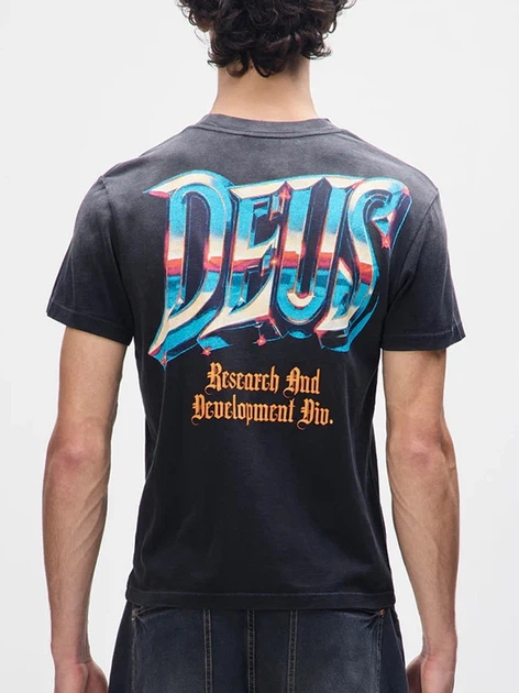 Футболка бавовняна довга чоловіча Deus Ex Machina DUF254345B-ATH XL Темно-сіра з принтом (800070346840) - зображення 2