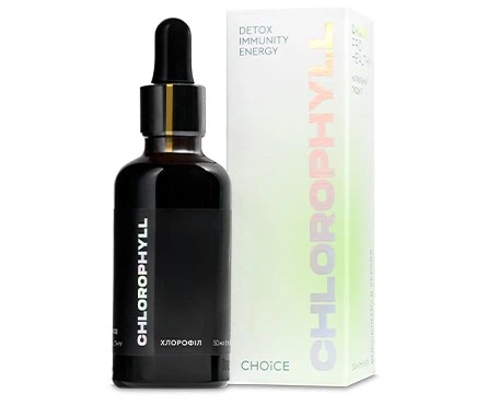 Хлорофіл рідкий концентрований CHLOROPHYLL, Детокс / ІммунІтет / Енергія, Choice PRO HEALTHY, Чойс Хелті, 50 мл - Фото 1 Хлорофіл рідкий концентрований CHLOROPHYLL, Детокс / ІммунІтет / Енергія, Choice PRO HEALTHY, Чойс Хелті, 50 мл - зображення 1