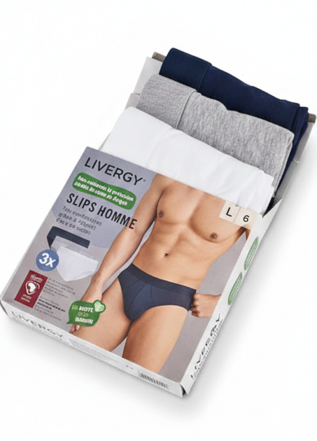 Набор мужских трусов-слипов Livergy LYCRA® 3 шт L Комбинированный (8969) - Фото 3 Набор мужских трусов-слипов Livergy LYCRA® 3 шт L Комбинированный (8969) - изображение 3