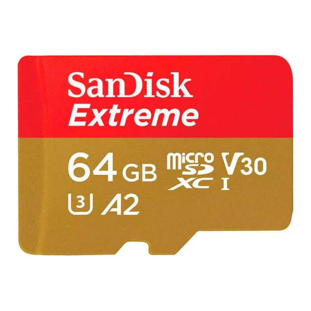 Карта пам'яті SanDisk 64GB microSD class 10 UHS-I Extreme For Action Cams and Dro (SDSQXAH-064G-GN6AA) (342931) - зображення 3