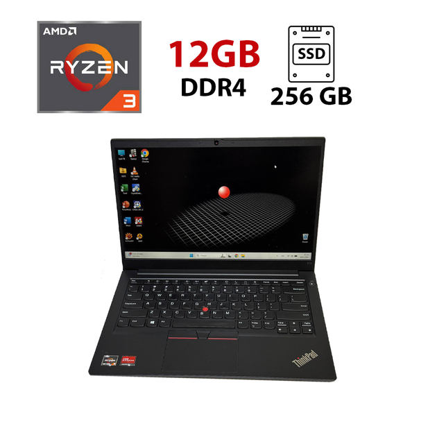 Ноутбук Lenovo ThinkPad E14 Gen 2 / 14" (1920x1080) IPS / AMD Ryzen 3 4300U (4 ядра по 2.7 - 3.7 GHz) / 12 GB DDR4 / 256 GB SSD / Intel UHD Graphics / WebCam б/у - Фото 1 Ноутбук Lenovo ThinkPad E14 Gen 2 / 14" (1920x1080) IPS / AMD Ryzen 3 4300U (4 ядра по 2.7 - 3.7 GHz) / 12 GB DDR4 / 256 GB SSD / Intel UHD Graphics / WebCam б/у - изображение 1