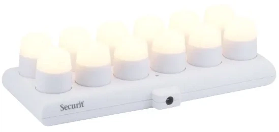 Набір зарядних світлодіодних свічок Securit Amsterdam 12 шт + зарядка Біле світло (8720663161895) - зображення 2