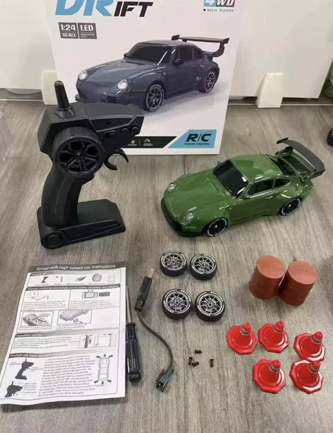 Дрифт машинка на радиоуправлении Porsche 911 зеленый Shantou - Фото 2 Дрифт машинка на радиоуправлении Porsche 911 зеленый Shantou - изображение 2