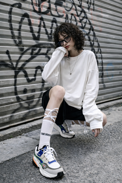 Женские носки с завязками 36-40 Tide Apmi ⬩ стильные ⬩ белые - изображение 6