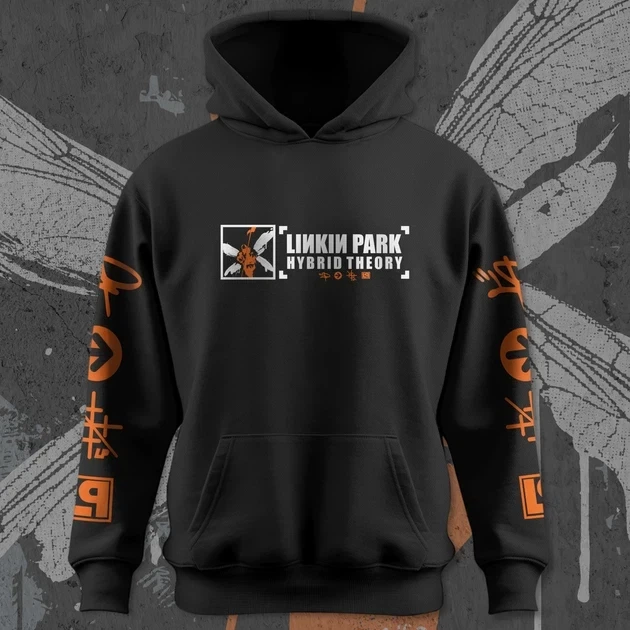 Худі чоловіче з принтом Linkin Park Hybrid Theory Orange Розмір 52 Anime1252 - зображення 3