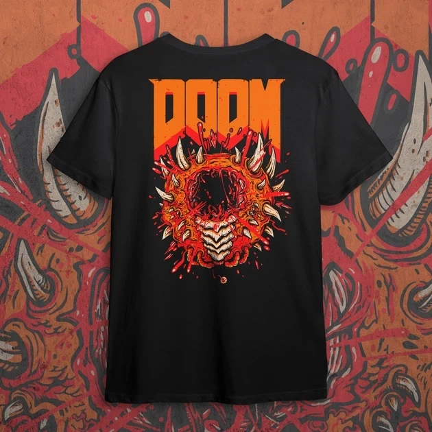 Футболка чоловіча з принтом Doom Cacodemon Розмір 48 Anime0780 - зображення 3