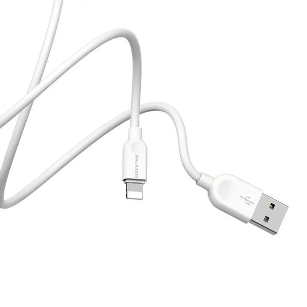 Кабель Borofone BX14 LinkJet for Ligtning 2.4A/2m white - Фото 1 Кабель Borofone BX14 LinkJet for Ligtning 2.4A/2m white - изображение 1