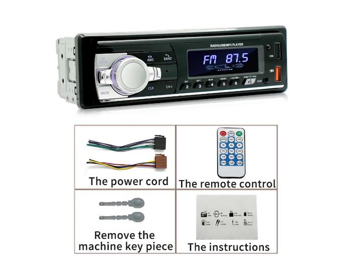 Автомобільна магнітола JSD-521 з Bluetooth та двома USB-портами для відтворення музики Чорна - Фото 4 Автомобільна магнітола JSD-521 з Bluetooth та двома USB-портами для відтворення музики Чорна - зображення 4
