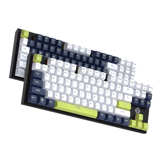Ігрова клавіатура Fantech ATOM87S MK877S Mori Blue Switch з мінімалістичним дизайном TKL, USB кабелю 1.5м/RGB-підсвічування White - Фото 2 Ігрова клавіатура Fantech ATOM87S MK877S Mori Blue Switch з мінімалістичним дизайном TKL, USB кабелю 1.5м/RGB-підсвічування White - зображення 2
