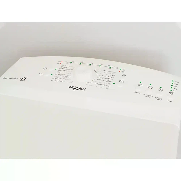 Стиральная машина Whirlpool TDLR 6040L EU/N, вертикальная, 60 см, 6 кг, 1000 об/мин, класс C/F/C , 12 программ, коллекторный - изображение 6