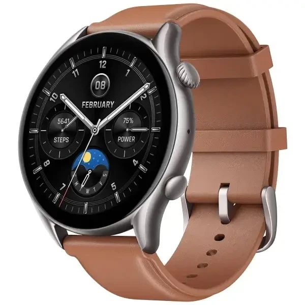 Смарт-часы Amazfit GTR 4 New ( A2040) Brown Leather + ремешок в подарок - Фото 2 Смарт-часы Amazfit GTR 4 New ( A2040) Brown Leather + ремешок в подарок - изображение 2