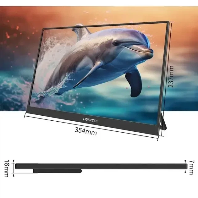 Портативный монитор HGFRTEE B160-SZF06L1-T (16 HDR10 IPS) Type-C 60Hz - Фото 2 Портативный монитор HGFRTEE B160-SZF06L1-T (16 HDR10 IPS) Type-C 60Hz - изображение 2