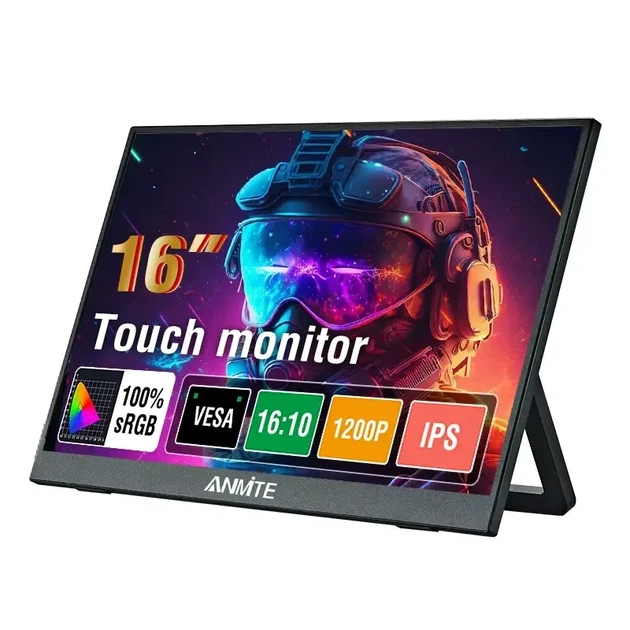 Портативный монитор Anmite A160W03T black 16" 1920x1200 60 Гц, сенсорный экран - изображение 5