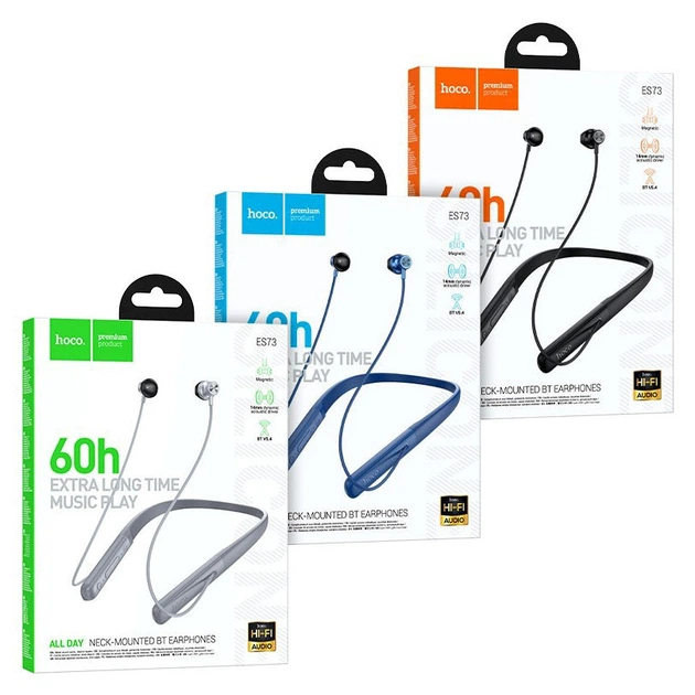 Наушники Bluetooth Hoco ES73 Dynastic магнитные черные - изображение 10