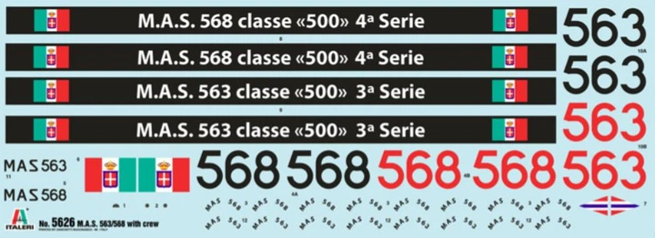 Збірна модель 1:35 торпедний катер M.A.S. 563/568 з екіпажем Italeri 5626 - изображение 3