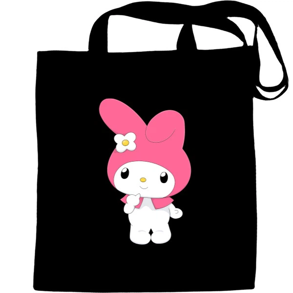 Еко-Сумка для шопінгу My melody sanrio Чорний - Фото 1 Еко-Сумка для шопінгу My melody sanrio Чорний - зображення 1