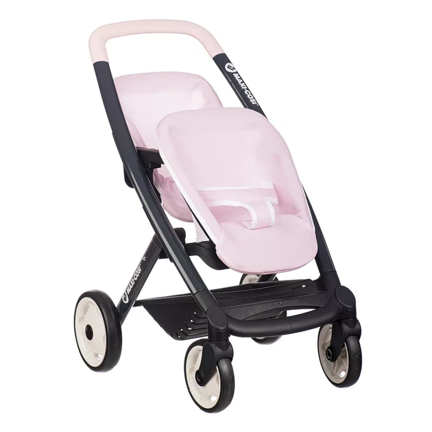 Коляска для ляльок-двійнят Smoby Maxi-Cosi Рожева перлина (7600253221) - Фото 2 Коляска для ляльок-двійнят Smoby Maxi-Cosi Рожева перлина (7600253221) - зображення 2