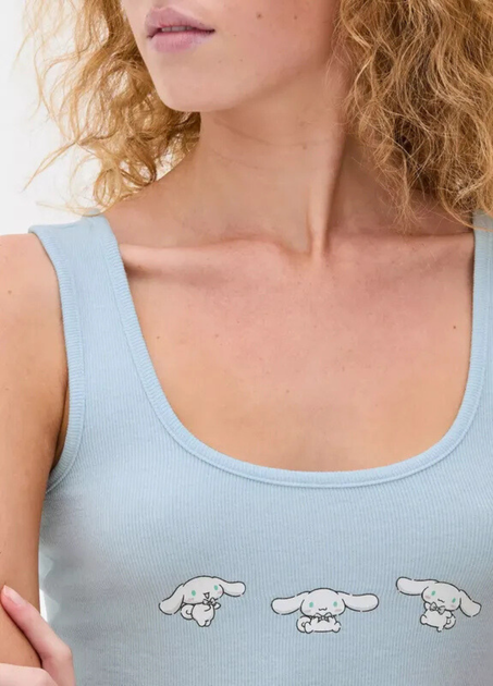 Женская пижама Primark Ribbed Cinnamoroll М Комплект для дома и сна Голубой (8979) - изображение 3