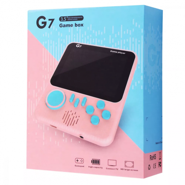 Ретро игровая приставка SUP G7 Game Box Portable 666 in 1 AV Pink [70768] - изображение 5