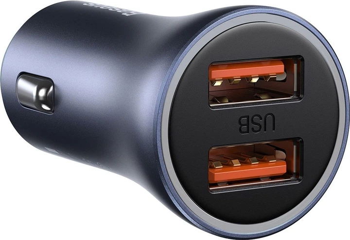 Автомобильное зарядное устройство Baseus Golden Contactor Pro Dual Quick Charger U+U Gray (CCJD-A0G) [73371] - изображение 2