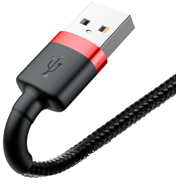 Кабель Baseus Cafule Cable USB for Lightning 2м Black/Red (CALKLF-C19) [73376] - изображение 4