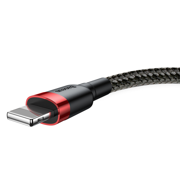 Кабель Baseus Cafule Cable USB for Lightning 2м Black/Red (CALKLF-C19) [73376] - изображение 5