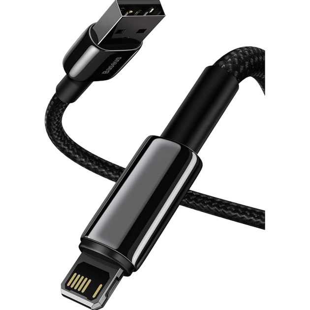 Кабель Baseus Tungsten Gold USB to Lightning 2m Black (CALWJ-A01) [92830] - изображение 2