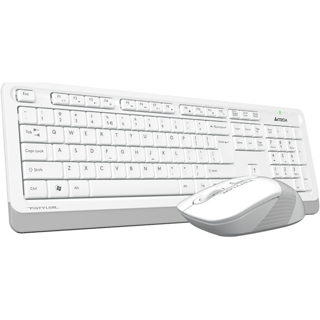 Комплект (клавиатура + мышь) A4Tech Fstyler FG1010 White/Gray [114625] - изображение 3