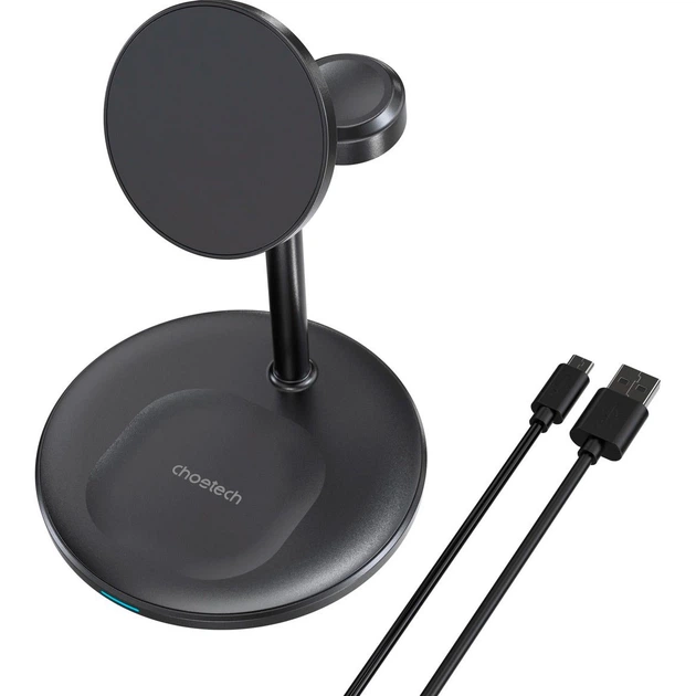 Беспроводное зарядное устройство Choetech T585-F 3 в 1 Magnetic Wireless Charging Black [123385] - изображение 2