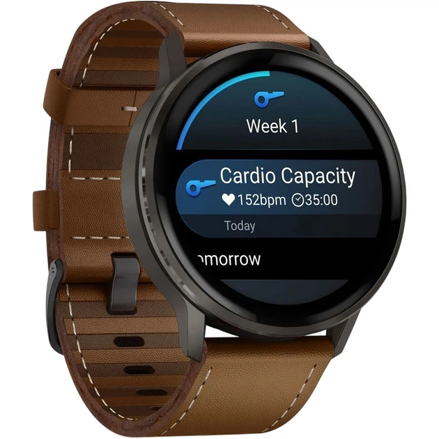 Смарт-часы Garmin Venu 4 45mm Slate with Brown Leather Band (010-03014-03) [153838] - изображение 5