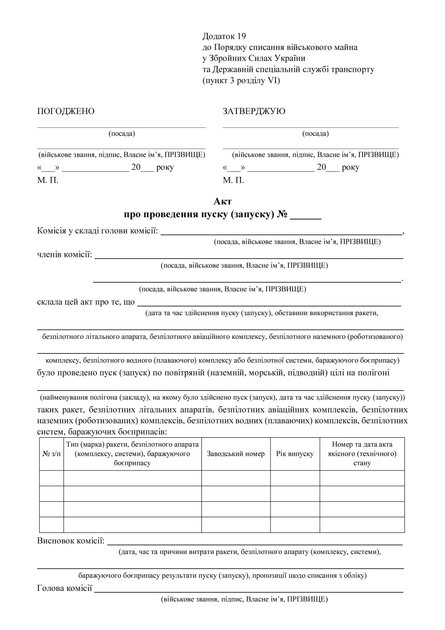 Акт про проведення пуску (запуску), A4, портретна орієнтація - Фото 2 Акт про проведення пуску (запуску), A4, портретна орієнтація - изображение 2