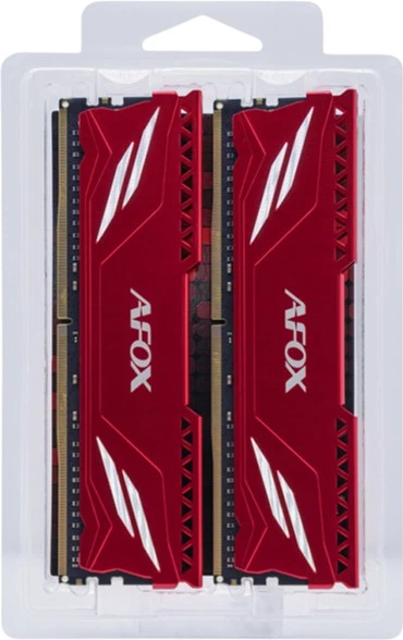 Pamięć RAM AFOX DDR4-3200 32768MB PC4-25600 (Kit of 2x16384) Gaming Red (AFLD432PS1CAD) - obraz 2