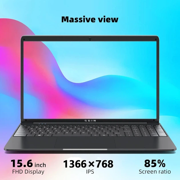 Ноутбук 15.6" SGIN M15 Pro-N Intel Celeron N4000 RAM 8GB SSD 256GB Windows 11 - зображення 3