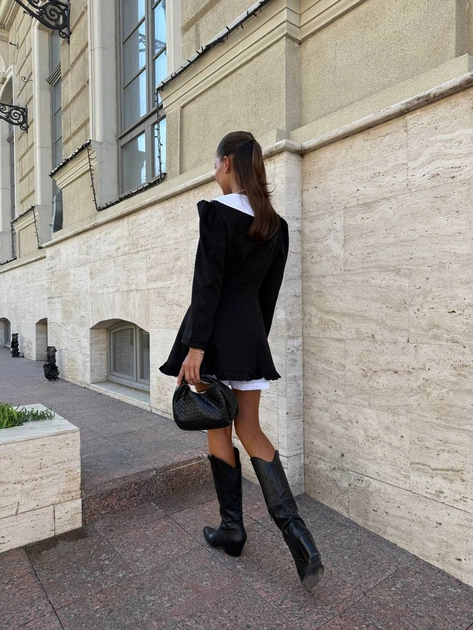 Жіноча комбінована сукня міні та шорти на ґудзиках Uaclothes 42-44 Чорний (like34001-143991349) - Фото 7 Жіноча комбінована сукня міні та шорти на ґудзиках Uaclothes 42-44 Чорний (like34001-143991349) - изображение 7
