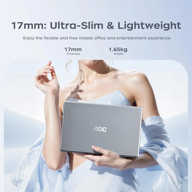 Ноутбук 15.6" AOC TX15 Intel N150 RAM 16GB SSD 512GB Windows 11 Pro Алюминиевый корпус - изображение 8