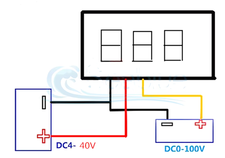 Вольтметр цифровий Mini постійного струму DC 0-100V - изображение 2
