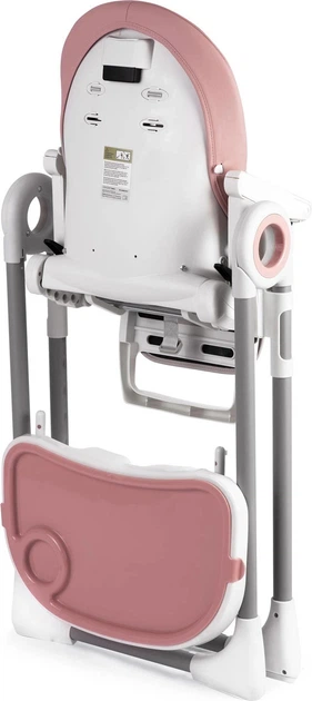 Krzesełko do karmienia Nukido Belo ze stolikiem różowe (5903890611514) - obraz 4